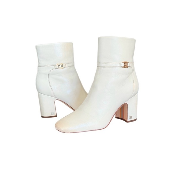 Sam Edelman | Florah Leather Heel Booties | Modern Ivory | Women’s Size 7.5 - Picture 5 of 11